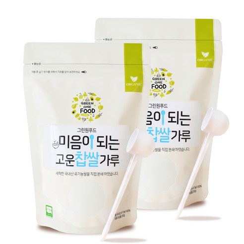 그린원푸드 미음이되는 고운찹쌀가루 이유식용쌀, 250g, 2개
