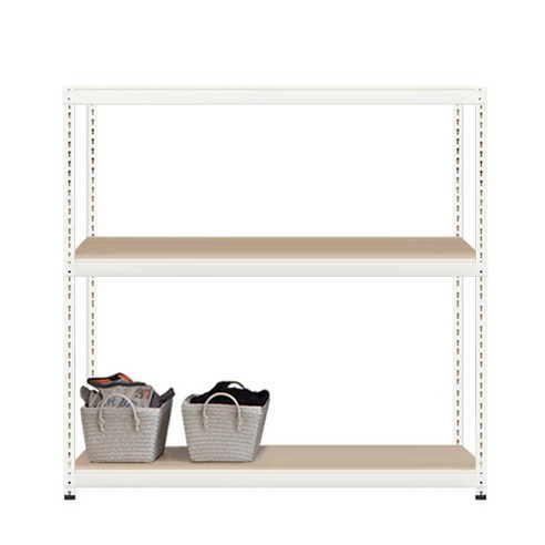 폴던스랙 쉽고 빠른 조립 스탠드선반 1100 x 300 x 900 mm 3단, 화이트