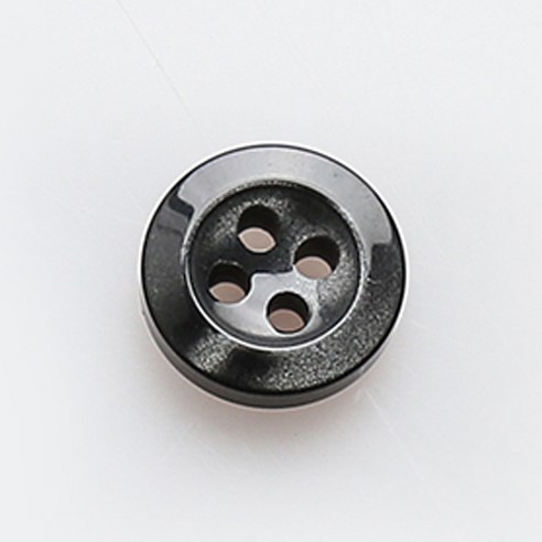 HR빅버튼 로렌 단추 10mm, 검정, 12개입