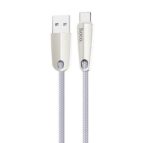 HOCO U35 Type C 고속충전 데이터 케이블, SILVER, 1개