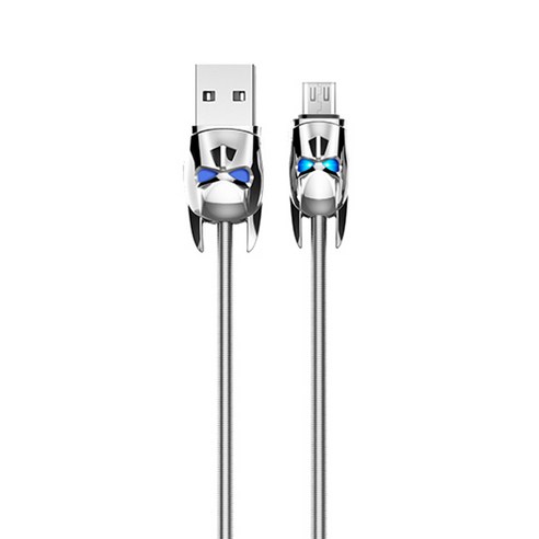 호코 U30 Micro 5PIN 고속충전케이블, SILVER, 1개