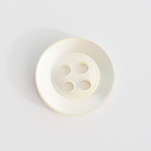 HR빅버튼 우유니 단추 11mm, 화이트, 8개입