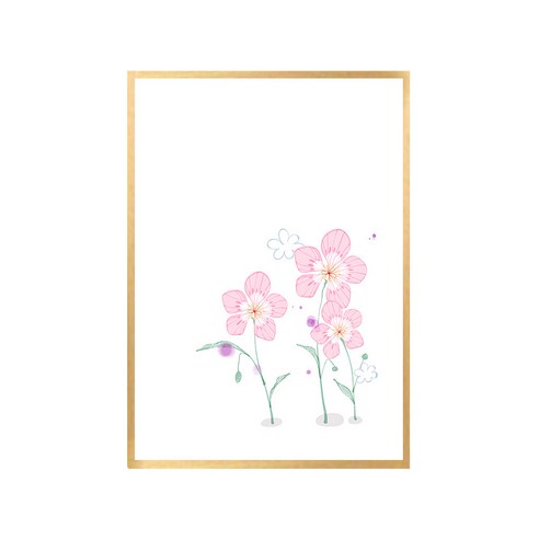 더윤 북유럽 캔버스액자 FLO0023, A2(420 x 594 mm)
