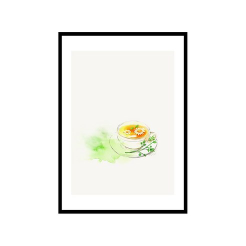 더윤 북유럽 캔버스액자 FLO0032, 메탈블랙
