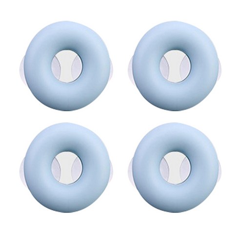 블럭마트 도넛 칫솔꽂이, 블루, 4개입