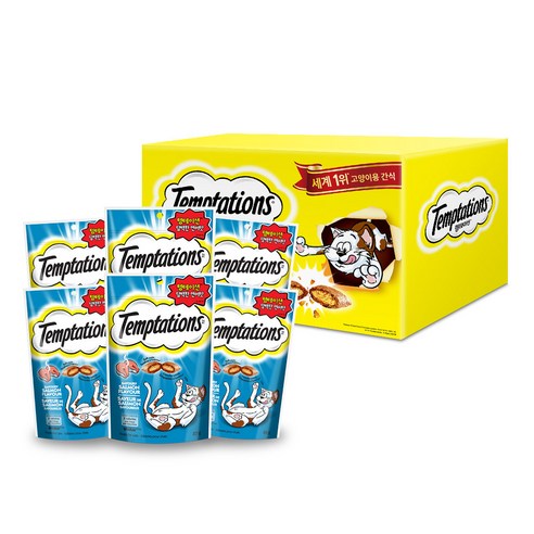 템테이션 고양이 간식 참치 510g, 고소한 참치맛, 85g, 1개