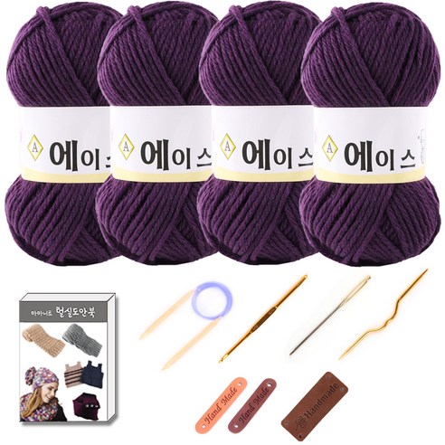 마마니트 울에이스 뜨개질 DIY 패키지, 1세트, 482보라