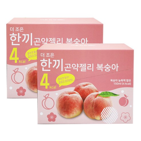더존건강 더조은 한끼곤약젤리 복숭아 10p, 1500ml, 2개