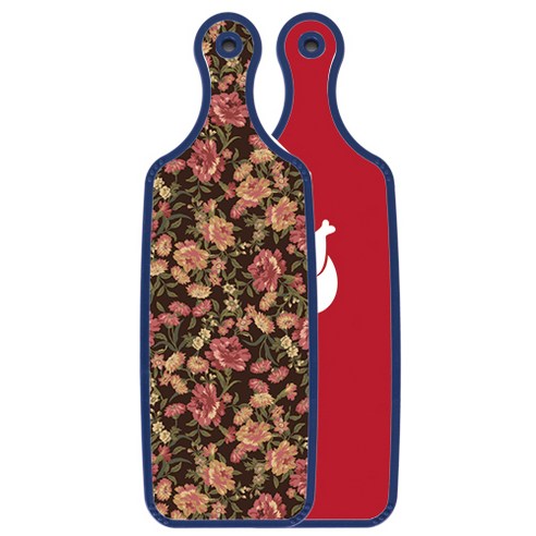 로엠디자인 블루에디션 양면 서빙 도마 미트레드, 블랙가든아트, 1개