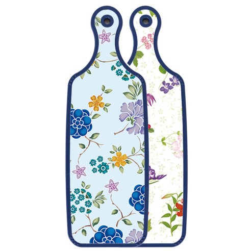 Loem 블루에디션 서빙도마 플라워동백, 로맨틱블루floral비색, 1개