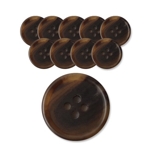 패션포인트 메시아 단추 28mm, LBR, 10개입