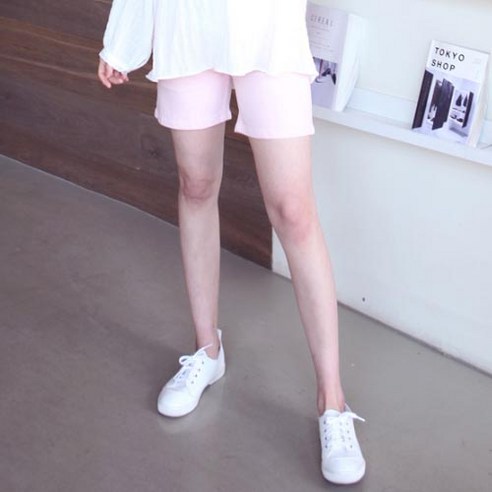 프리티맘 임산부 파스텔 3부 반바지