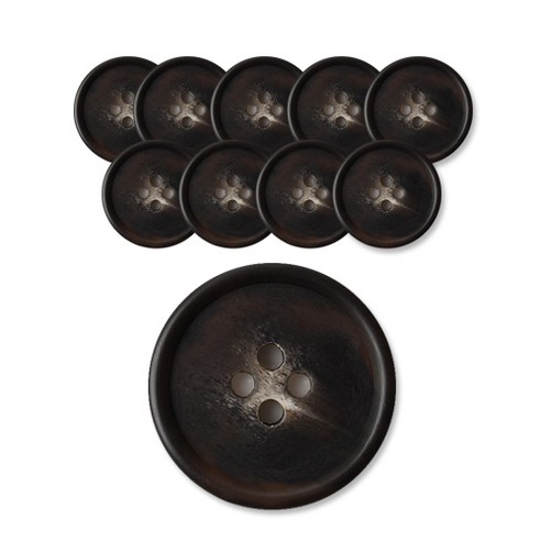 두양 패션포인트 소리아 무광단추 15mm, BR, 10개입