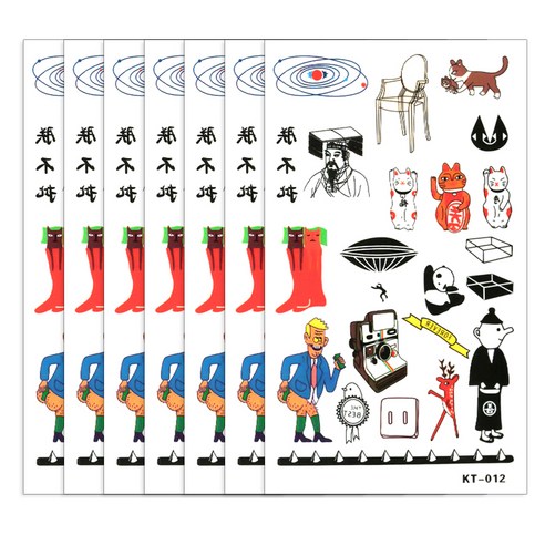 파티복닷컴 타투스티커, KT-012, 7개입