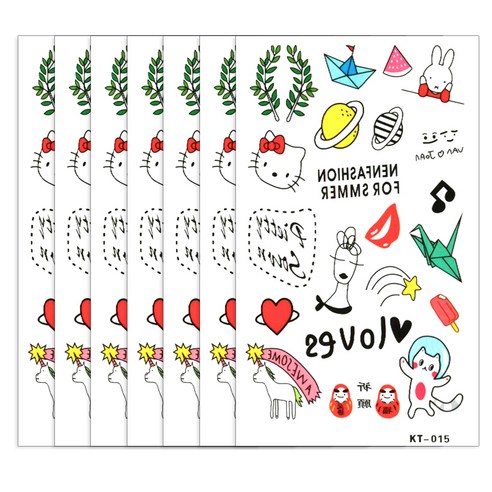 파티복닷컴 타투스티커, KT-015, 7개입