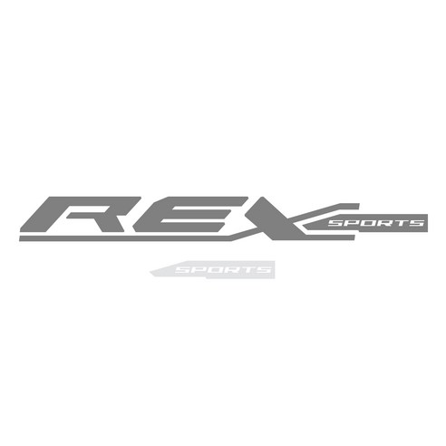 그리븐 렉스턴스포츠 닉네임 REX 데칼 스티커 50cm, 미들그레이 + 브라이트그레이, 2개입