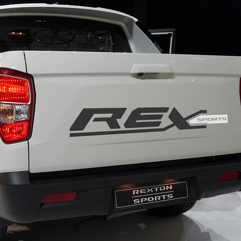 그리븐 렉스턴스포츠 닉네임 REX 데칼 스티커 70cm, 다크그레이 + 브라이트그레이, 2개입
