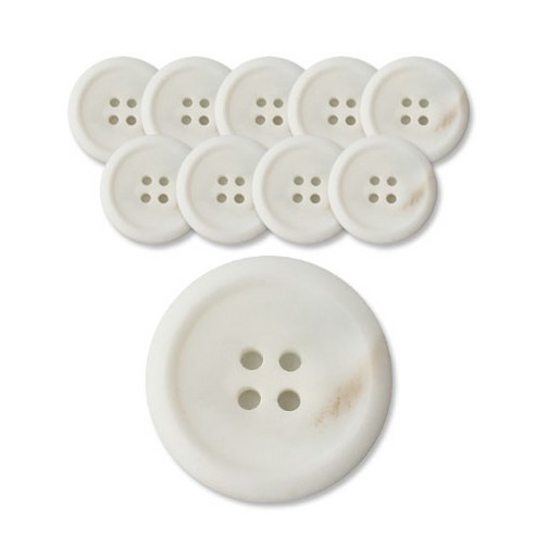 패션포인트 코트라 단추 무광 18mm, WT, 10개입
