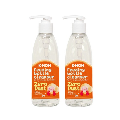 케이맘 제로더스트 액상 젖병세정제 그린올리브향, 400ml, 2개입