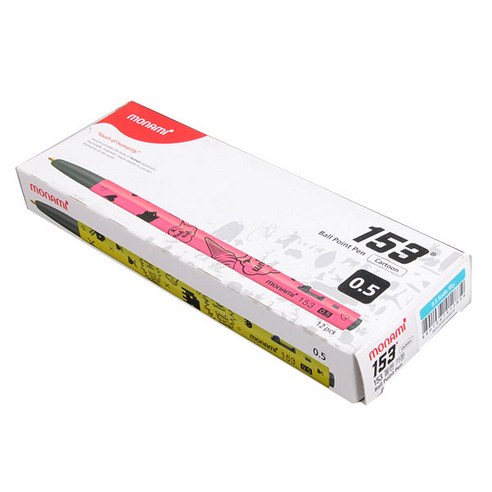 모나미 153 카툰 유성볼펜 0.5mm x 12p, 소다스카이, 1개