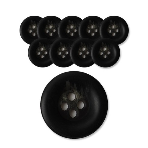 패션포인트 브레인단추 21mm, BK, 10개입