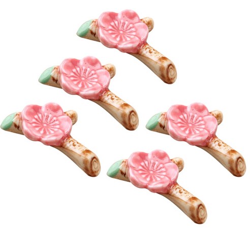 앤티스 주방용품 세라믹 젓가락 거치대, 꽃, 5개입
