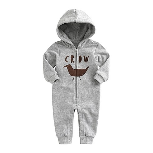 베베니즈 신생아용 애니멀 기모 집업후드 우주복
