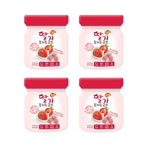 짱죽 딸기 요거트큐브 간식, 4개입