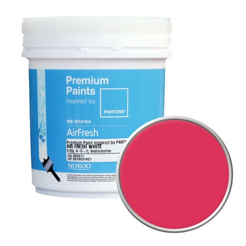노루페인트 팬톤 에어프레쉬 무광 수성 페인트 1L, 18-0601 Charcoal Gray