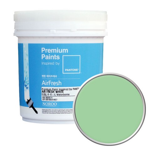 노루페인트 팬톤 에어프레쉬 무광 수성 페인트 1L, 15-4715 Aqua Sea