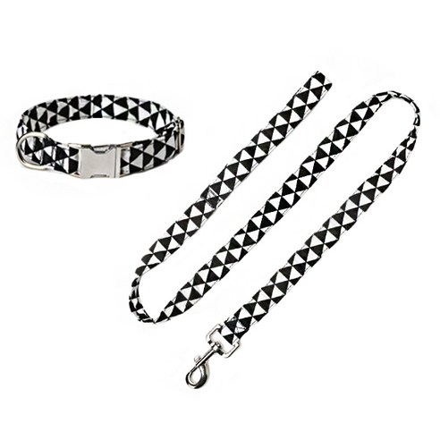 제제펫 반려동물 북유럽세모 버클목줄세트 L, G378PDRL134, 1세트