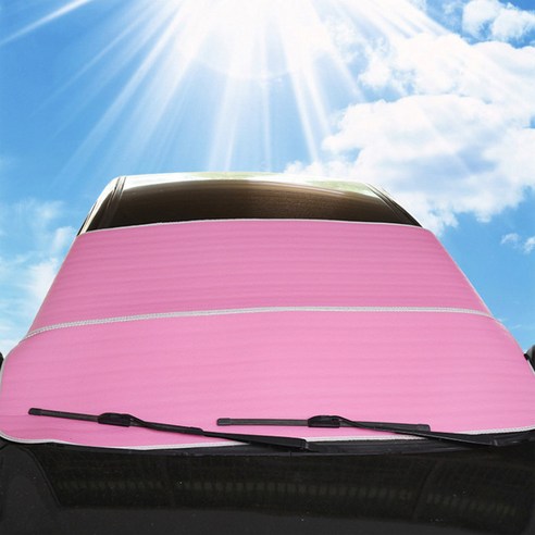 앤티스 차량용 다기능 햇빛가리개 핑크, 1개