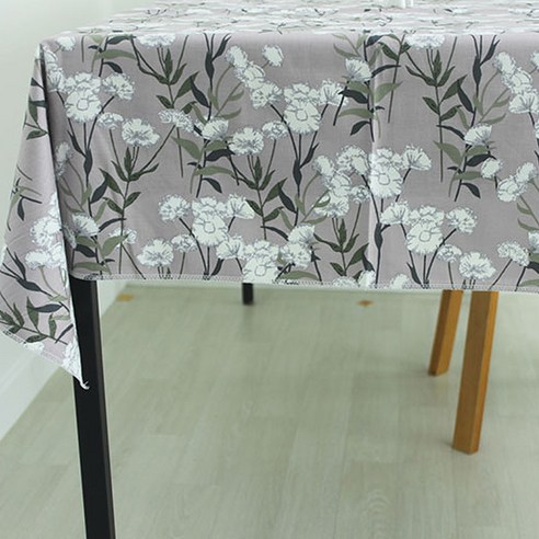 노랜드 아기꽃 방수 테이블 커버, 퍼플, 100 x 180 cm