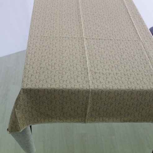 Noland 방수 테이블 커버, 미소고래 카키, 90 x 90 cm