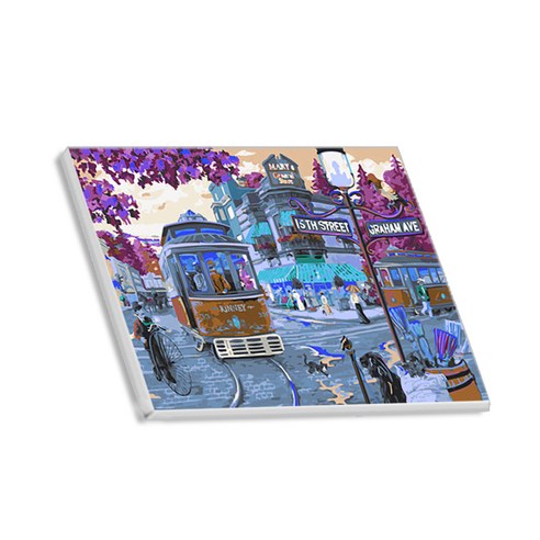 헬로페인팅 직접그리는 DIY 캔버스 도면 평화로운오후, 02, 1개