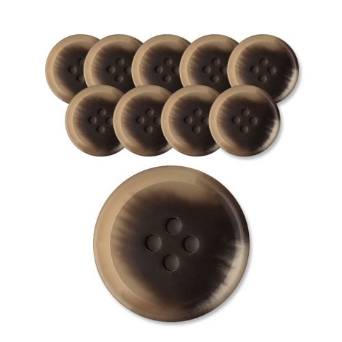 패션포인트 무광 마니단추 21mm, BR, 10개입