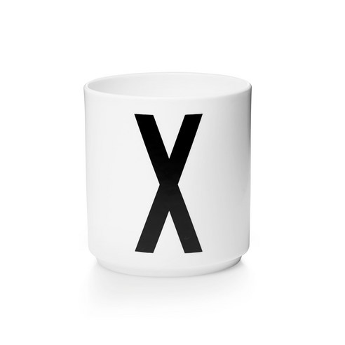 디자인레터스 포슬린 알파벳 컵 화이트, X, 1개