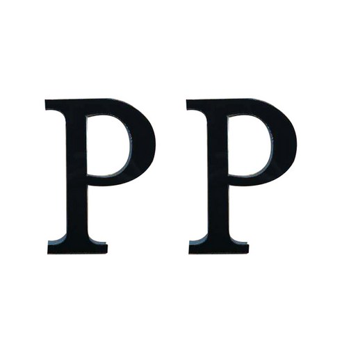 DM 알럽홈 인테리어 아크릴 엠블렘 장식 2p, 블랙P