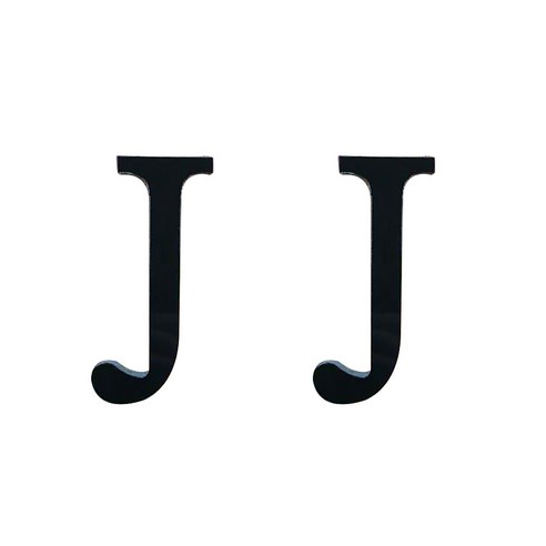 DM 알럽홈 인테리어 아크릴 엠블렘 장식 2p, 블랙J