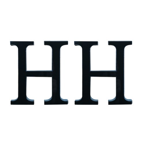 DM 알럽홈 인테리어 아크릴 엠블렘 장식 2p, 블랙H