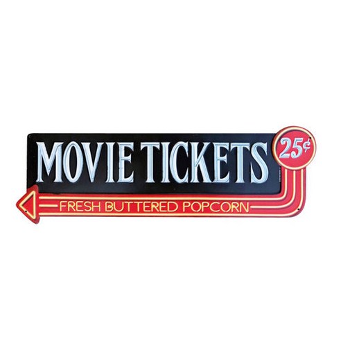 유나이트엔터프라이즈 MOVIE TICKETS 인테리어보드, 혼합 색상