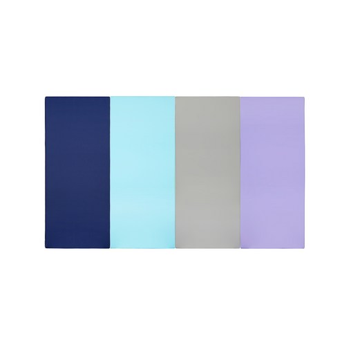 퍼니존 퍼니테라피 유아폴더매트 블루비비드시리즈5, 블루 + 스카이블루 + 그레이 + 바이올렛