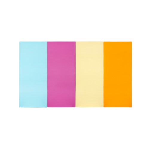 퍼니존 퍼니테라피 유아폴더매트 스카이블루비비드시리즈5, 스카이블루 + 핫핑크 + 아이보리 + 오렌지