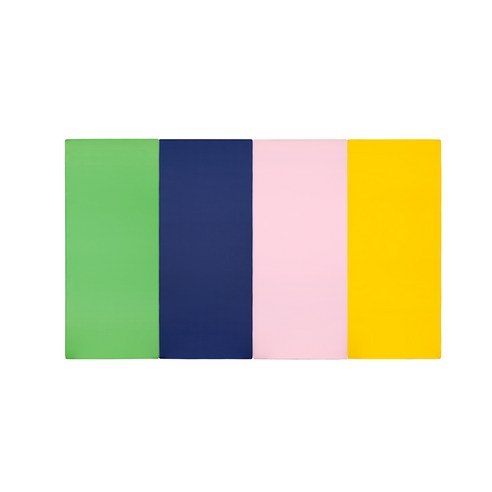 퍼니존 퍼니테라피 유아폴더매트 그린비비드시리즈5, 그린 + 블루 + 베이비핑크 + 옐로우
