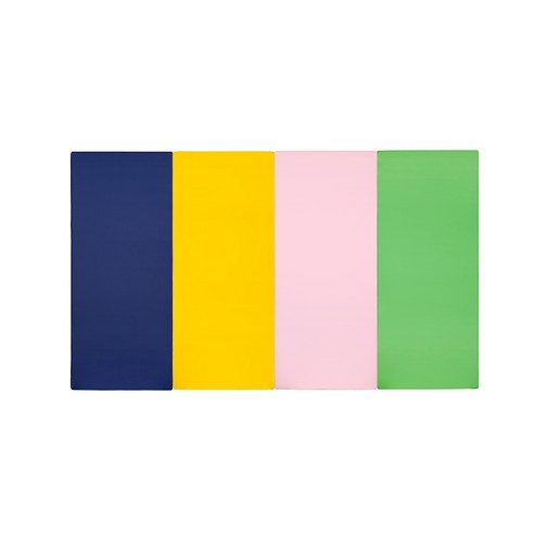 퍼니존 퍼니테라피 유아폴더매트 블루비비드시리즈5, 블루 + 옐로우 + 베이비핑크 + 그린