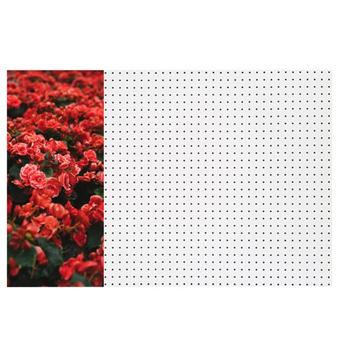 빨간꽃밭 좌 WHITE 타공판 60x90cm, 1개, 혼합색상