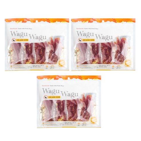 와구와구 반려견 간식 300g, 오리소프트사사미, 3개입