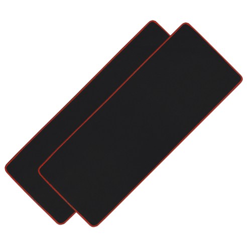 아이크라운 장 마우스패드 ICR-LPD80, 블랙 + 레드, 2개