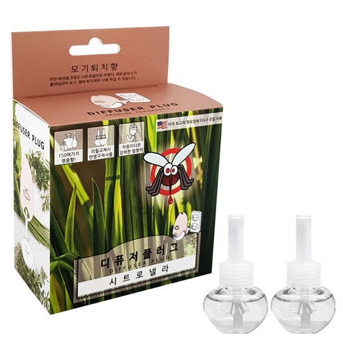 디퓨저플러그 디퓨저 리필 2p, A_12.모기퇴치향, 30ml