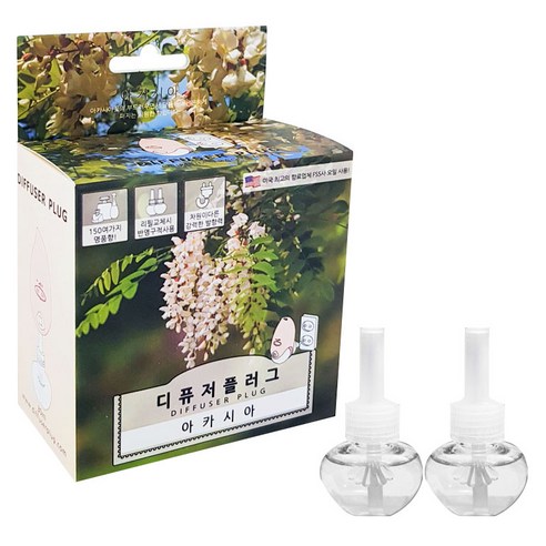 디퓨저플러그 디퓨저 리필 2p, A_11.아카시아, 30ml